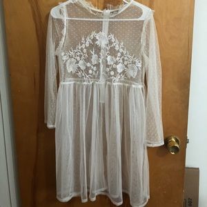 Sheer embroidered dress